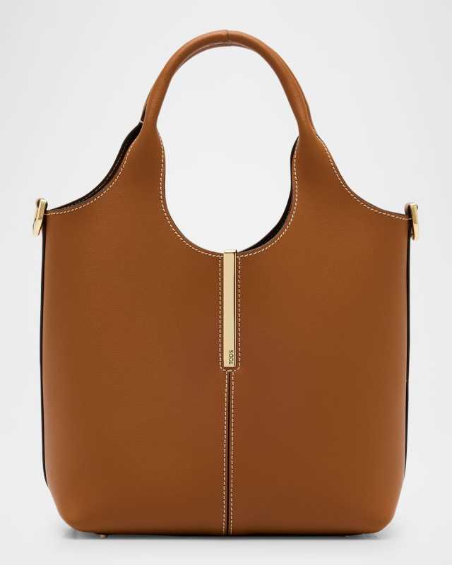 Mini Leather Tote Shopping Bag
